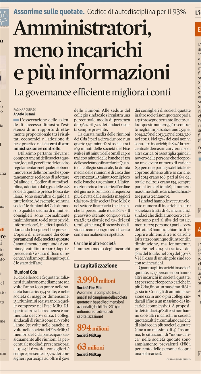 SOCIETA' - Governance