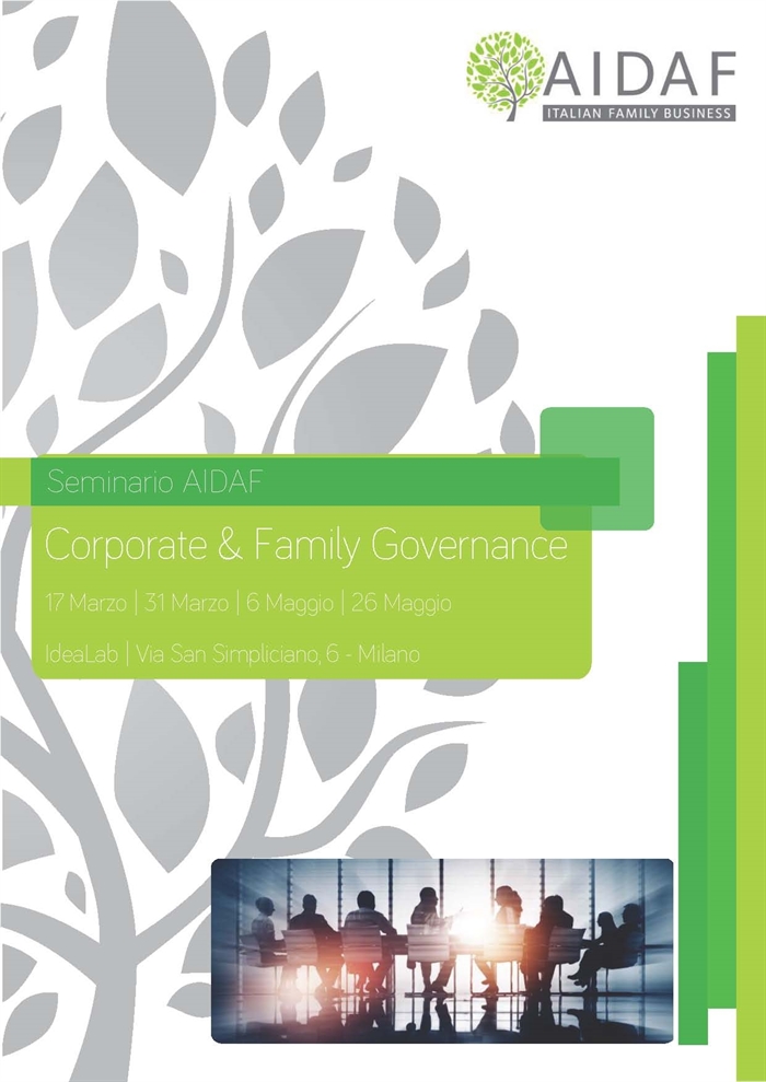 Trust e Patto di Famiglia nel Corso AIDAF in Corporate & Family Governance