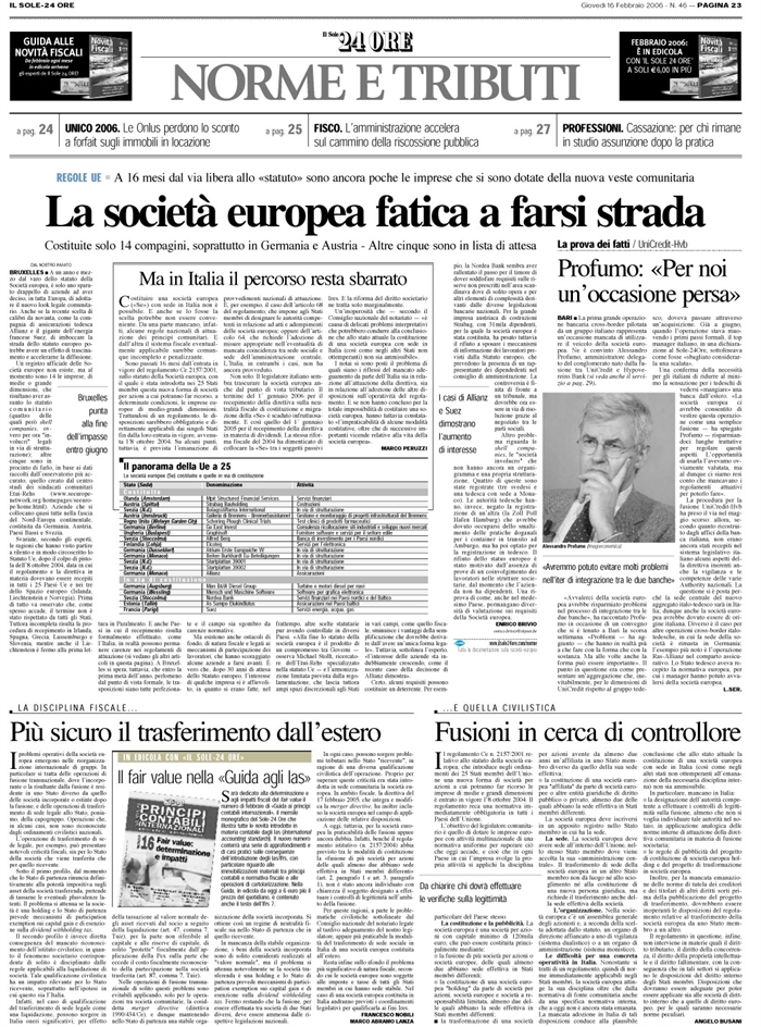 SOCIETA' - Società  Europea